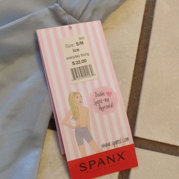 NWT Lot of 2 SPANX underwear hipster and thong in gloss pink Ice Blue size S - Picture 3 of 12